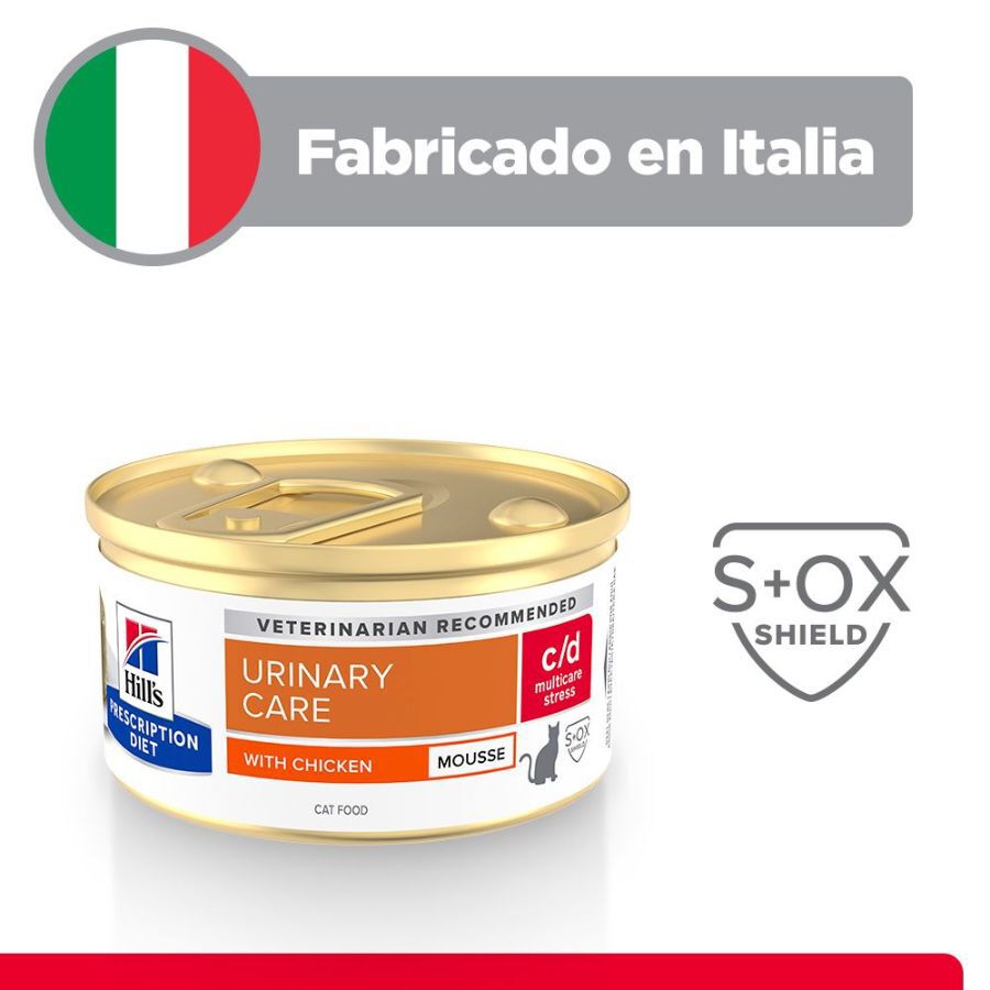 85 g Hill's Prescription Diet c/d Multicare Stress Mousse de pollo lata para gatos, , large indicador imagen numero 5
